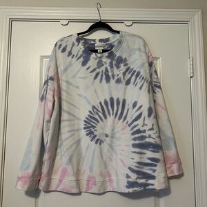 Ava & Viv Blue Tie-Dye Top